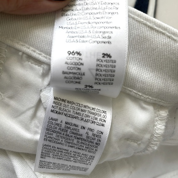 Mother Denim Hustler Ankle, Glass Slipper Racer White Stretch Size 24 - Picture 9 of 9